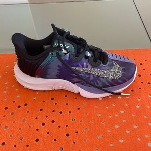 Nike tennis shoes with bling swoosh